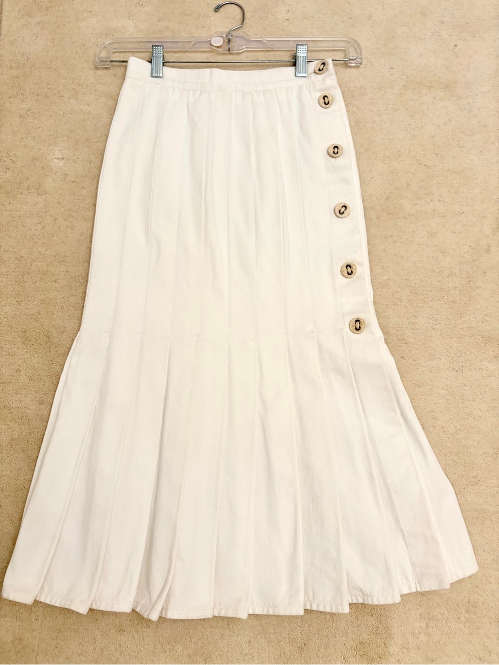 Vintage Chanel Denim Midi Skirt XS